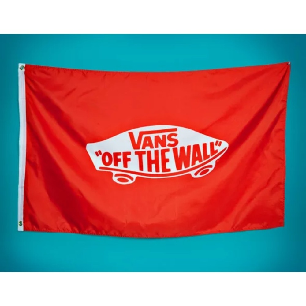 Vans red flag/banner!!!!! Very nice .  30x48 . Metal grommets.